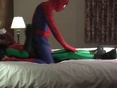 Guys in superhero attire fucking ass