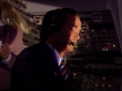 Horny attendant suck the pilots big cock while alone at the control room