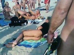 Mature Couples Having Fun on the Beach (Cap d'Agde, France)