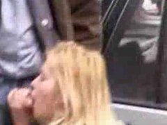 Blowjob and facial in the street