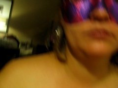 Milfs big tits and sucking his dick