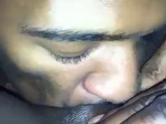 Jamaican dude eating pussy