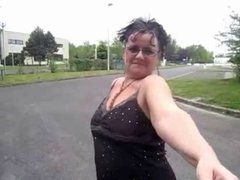 Mature outdoor curvy BBW