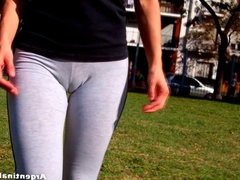 Perfect Ass and Cameltoe in Tight Yoga-Pants Showing Off!