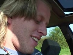 Car driver bangs granny whore