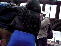 Candid curvy indian with big ass in tight skirt