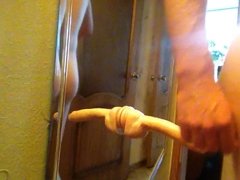 Dildo on mirror fuck my asshole pt.2