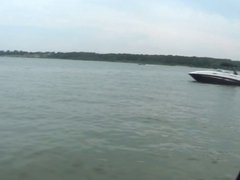 pink toes on the boat