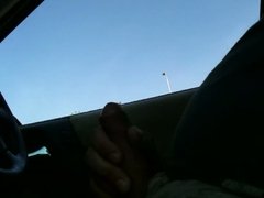Hand job through the car window