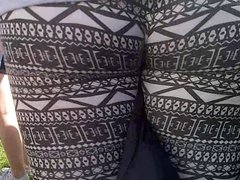Close-up ass in leggings