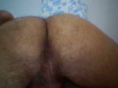 Hot hairy guy showing his hole
