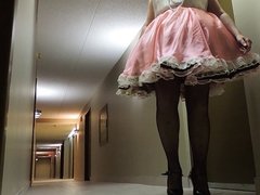 Sissy Ray in Pink Sissy Dress