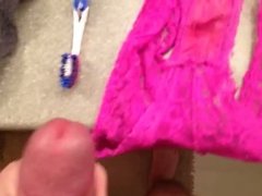 Dirty panties and cum on toothbrush of wife's friend, again