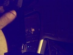 Flashing in car to mature at the bus stop and cum DM