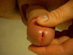 Slow Wanking and Cockhead Stimulation with Cum