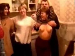  Russian booze in the kitchen turns into sex