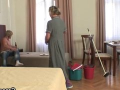 Mature housemaid gets her pussy filled with cock