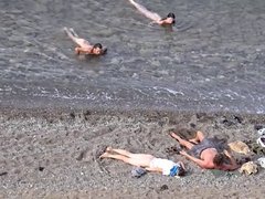 Nudists in the Crimea in 2011. Fox Bay.