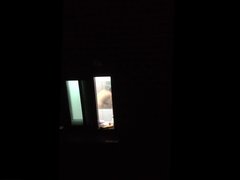 korean girl showeing window voyeur