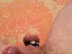 Masturbate my cock and cumshot in bed