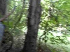 Chubby german girl gets fucked by an older man in the woods