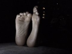 Feet Soles and Toes at Night