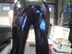 tight vinyl pants