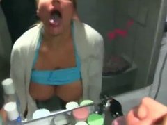Bathroom Sex Ends With Facial