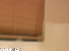 Dirty girl fingering her own ass in the bathroom