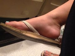 Candid Sexy Feet in College Lecture Hall