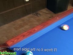 Picked up teen playing pool topless