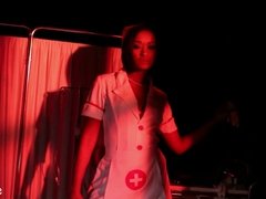 Creepy-Sexy nurse Skin Diamond dances and teases 