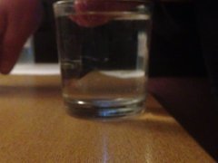 Cum in glass of water