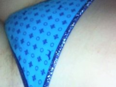 Cum on blue panties