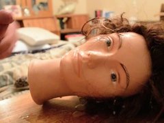 Cum Facial On Mannequin (with slow mo)