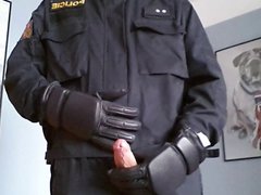 Police uniform and gloves 