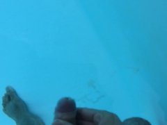 Cumshot in swimming pool