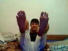 Straight guys feet on webcam #112