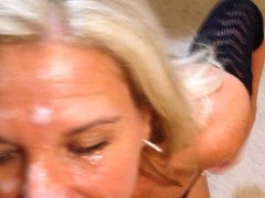 Doggy leads to cum facial
