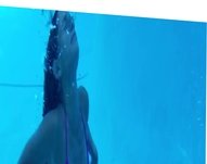 girlfriend under water hot legs