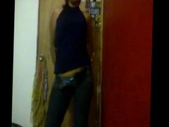 Young Mexican Teen strip and masturbation