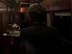 Anna Maria Rizzole seducing in train in an italian movie 
