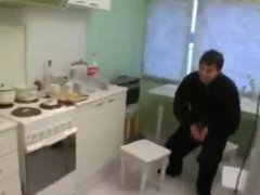 chubby couple fucking in the kitchen