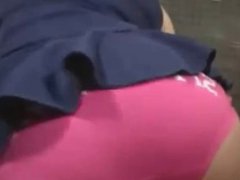Plump British MILF Dressed as Schoolgirl Plunges Dildo Deep