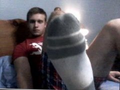 Straight guys feet on webcam #422