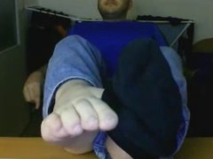 Straight guys feet on webcam #472
