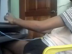 Brazilian teen wank and cum