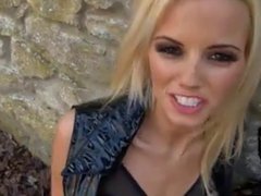 Sexy UK Blonde In Leather Dom's POV