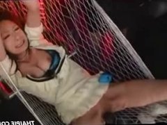 Asian Teen Made To Orgasm In A Rope Swing