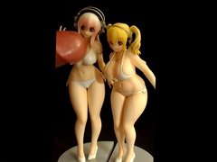 Super Sonico + Super Pochaco 2 Figures Cumshot